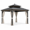 Pavillon mit Aluminiumrahmen und Polyester Vorhängen 3x3m