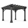 Metall Pergola Quadratisch Schwarz 300x300x250cm