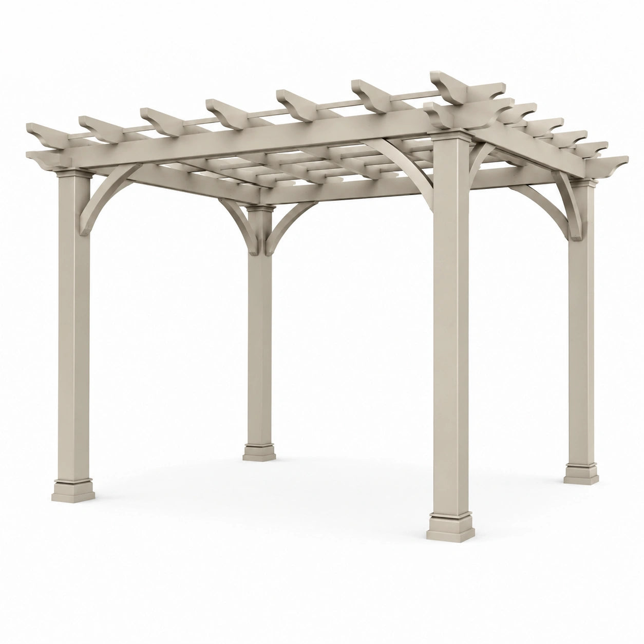 Vinyl-Pergola Beige 300x300x260cm