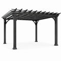 Aluminium Pergola 400x300x220 cm Schwarz