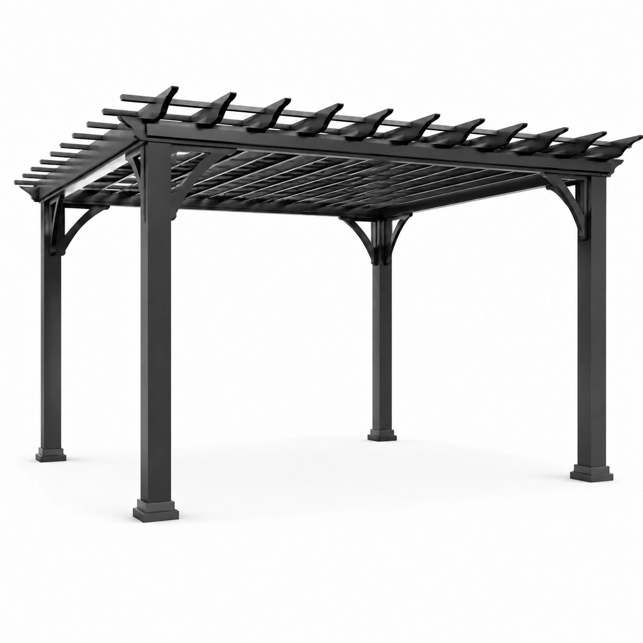 Aluminium Pergola 400x300x220 cm Schwarz