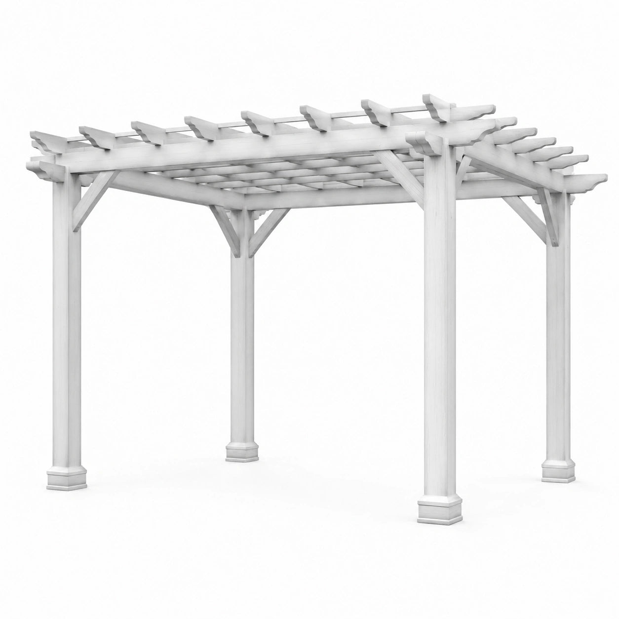 Pergola Holz Weiß Kiefernholz 300x300x230 cm