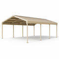 Metall Carport Beige Giebeldach 600x300x250 cm