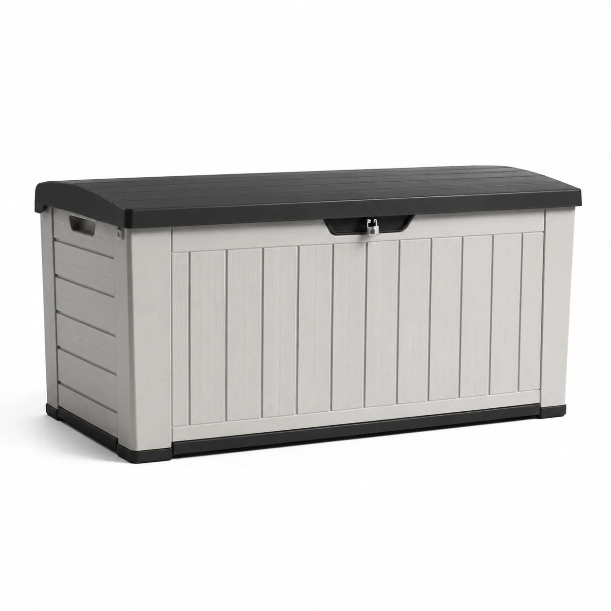 Aufbewahrungsbox aus Kunststoff Grau/Schwarz 117x45x56 cm