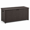 Gartenbox Polyrattan Braun 123x53x60cm