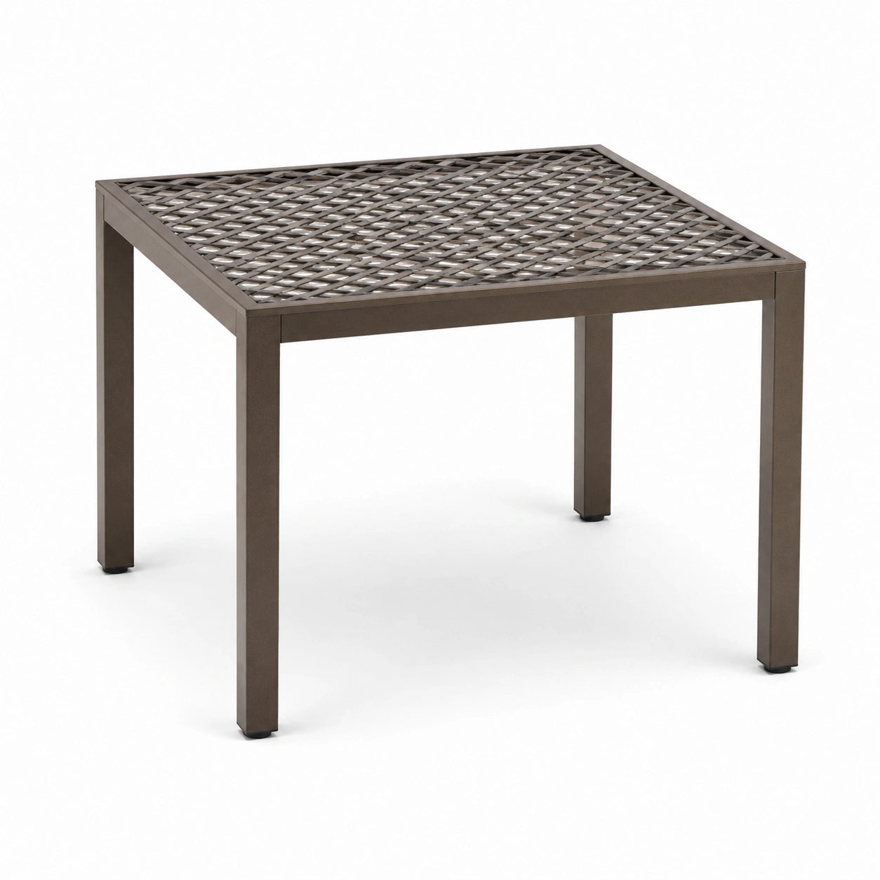 Aluminium Gartentisch Braun 90x90x75 cm