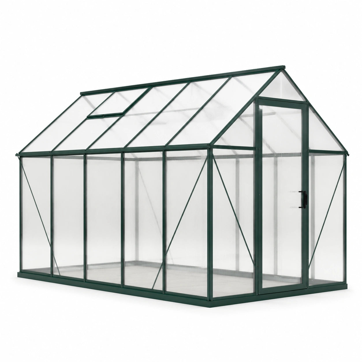 Gewächshaus Aluminium Polycarbonat 250x190x195 cm